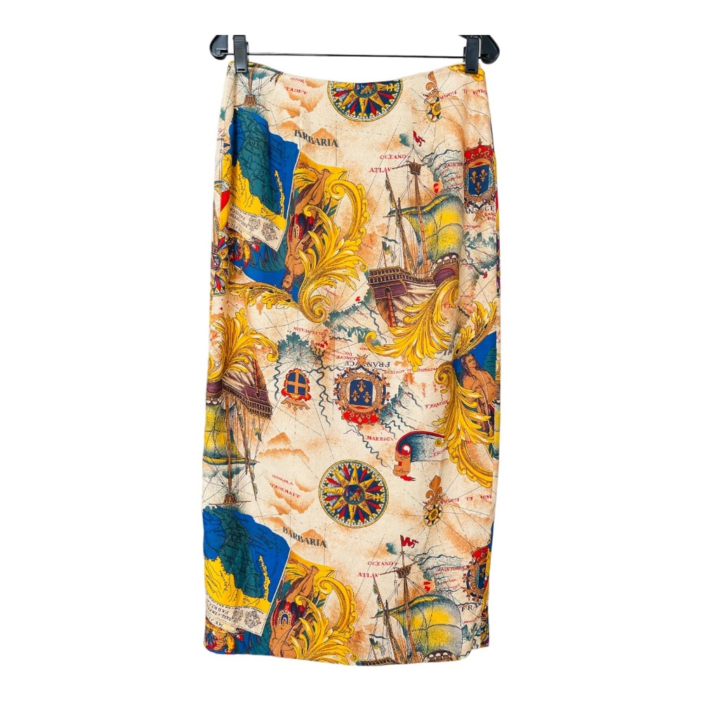 Vintage Women's Preston & York Vintage American Flag Map Nautical Wrap Straight - Picture 9 of 16